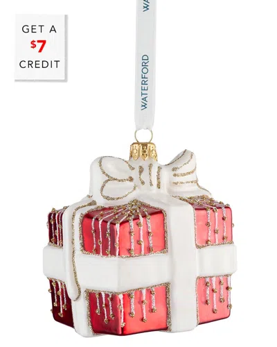 Waterford Holiday Heirlooms Present Ornament With In Red