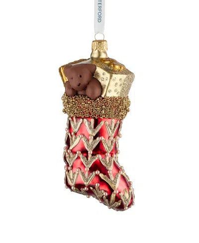 Waterford Holiday Heirlooms Red Filled Stocking Ornament In Multi
