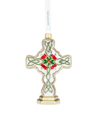 Waterford Holiday Heirlooms Standing Cross Ornament In Green