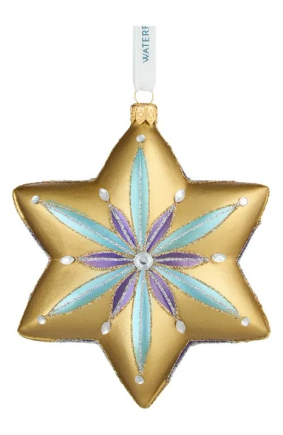 Waterford Holiday Heirlooms Star Glass Ornament In Gold