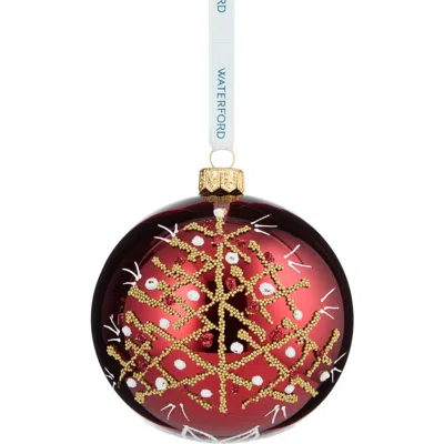 Waterford Holiday Heirlooms Winter Tree Ornament In Red