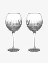 Waterford Irish Lace Crystal Red Wine Glasses Set Of Two