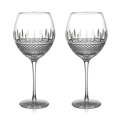 Waterford Irish Lace Set Of 2 Lead Crystal Red Wine Glasses In Clear