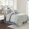Waterford Jonet 6pc Comforter Set In Cream/aqua