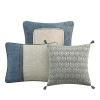 Waterford Laurent Set Of 3 Decorative Pillows In Navy