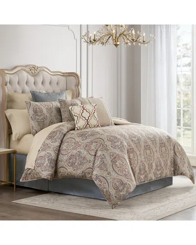 Waterford Lewiston 4pc Comforter Set In Gray
