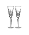 Waterford Lismore 2 Piece Tall Flute Set, 4.5 oz In Clear