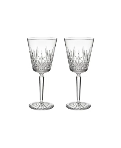 WATERFORD LISMORE 2 PIECE TALL GOBLET SET, 8.5 OZ