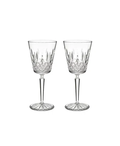 WATERFORD LISMORE 2 PIECE TALL MEDIUM GOBLET SET, 11.5 OZ