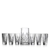 WATERFORD LISMORE 7 PIECE PITCHER & SHOT GLASS SET