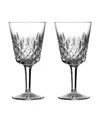 Waterford Lismore Crystal Glasses Set Of Two In Clear
