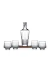 Waterford Lismore Arcus Decanter And Tumbler 8-piece Set In Clear