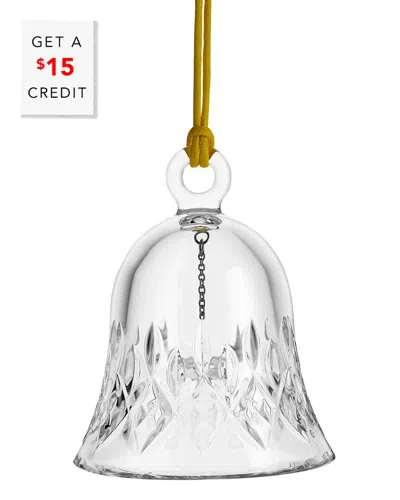 Waterford Lismore Bell Ornament With $15 Credit In Transparent