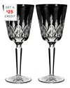 Waterford Lismore Black Goblet 10oz Set Of 2 With $25 Credit