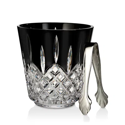 Waterford Lismore Black Ice Bucket With Tongs