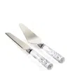 Waterford Lismore Crystal And Stainless-steel Cake And Knife Server Set