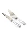 Waterford Lismore Crystal And Stainless-steel Cake And Knife Server Set In Clear