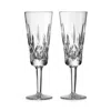 Waterford Lismore Champagne Flute, Set Of 2 In Transparent