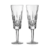 Waterford Lismore Crystal Glass Flute 225ml Set Of Two In Clear