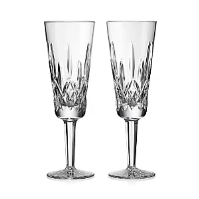 Waterford Lismore Champagne Flute, Set Of 2 In White