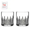 Waterford Connoisseur Lismore Diamond Straight Sided Tumbler, Set Of 2 In Clear