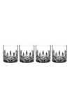 WATERFORD LISMORE CONNOISSEUR SET OF 4 LEAD CRYSTAL STRAIGHT SIDED TUMBLERS