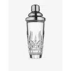 Waterford Lismore Crystal Glass And Stainless-steel Cocktail Shaker In Transparent