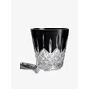 Waterford Lismore Crystal Glass Ice Bucket And Tongs Set