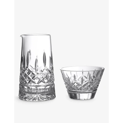 Waterford Lismore Crystal-glass Sugar And Creamer Set In Transparent