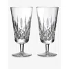 Waterford Lismore Crystal Iced Beverage Glasses 350ml Set Of Two