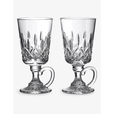 Waterford Lismore Crystal Irish Coffee Glasses 235ml Set Of Two In Clear