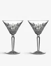 Waterford Lismore Crystal Martini Glasses Set Of Two