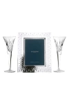 Waterford Lismore Crystal Picture Frame & Flutes Set In Transparent