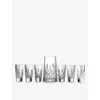 Waterford Lismore Crystal Pitcher And Shot Glass Set Of Seven