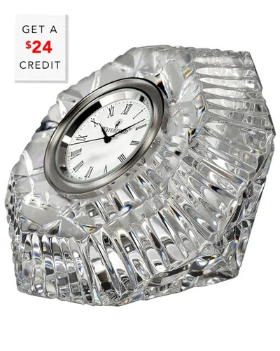 Waterford Lismore Diamond Clock In Crystal