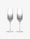 Waterford Lismore Diamond Crystal-glass Set Of Two Flutes 315ml