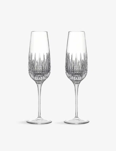 Waterford Lismore Diamond Crystal-glass Set Of Two Flutes 315ml