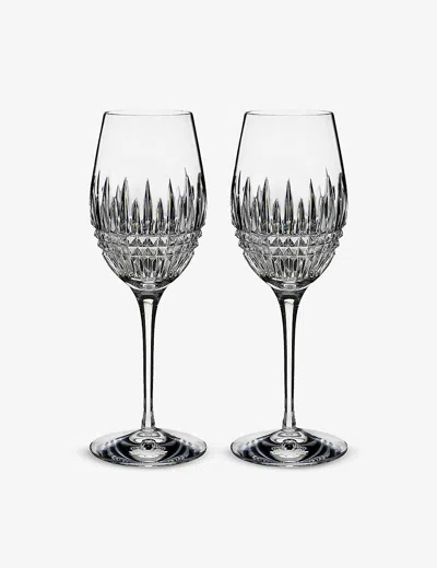 Waterford Lismore Diamond Essence Crystal Wine Glasses Set Of Two