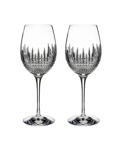 Waterford Lismore Diamond Essence Crystal Goblets Set Of Two In Transparent