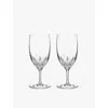 Waterford Lismore Diamond Essence Iced Beverage Crystal Glasses Set Of Two