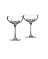 Waterford Lismore Essence Champagne Saucer 9.5oz, Set Of 2 In Clear