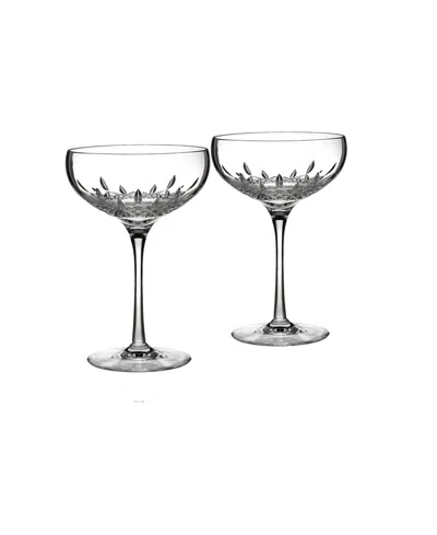 Waterford Lismore Essence Champagne Saucer 9.5oz, Set Of 2 In Clear