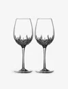 Waterford Lismore Essence Crystal Wine Glasses Set Of Two