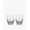 Waterford Lismore Essence Double Old Fashioned Crystal Glasses Set Of Two 410ml