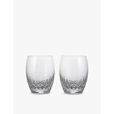 Waterford Lismore Essence Double Old Fashioned Crystal Glasses Set Of Two 410ml In Transparent