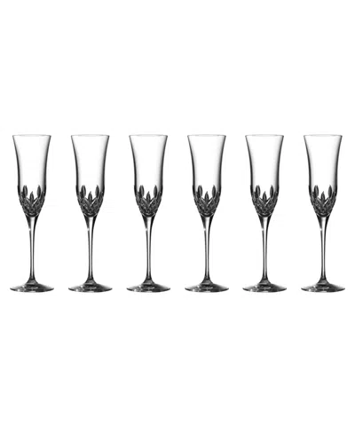 Waterford Lismore Essence Flute 7.5 Oz, Set Of 6 In Clear