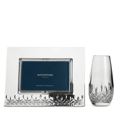 Waterford Lismore Essence Frame & Bud Vase Set In Multi