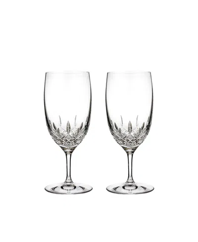 Waterford Lismore Essence Iced Beverage 19 Oz. Glass, Set Of 2 In Clear