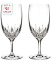 Waterford Lismore Essence Set Of 2 Iced Beverage Glasses