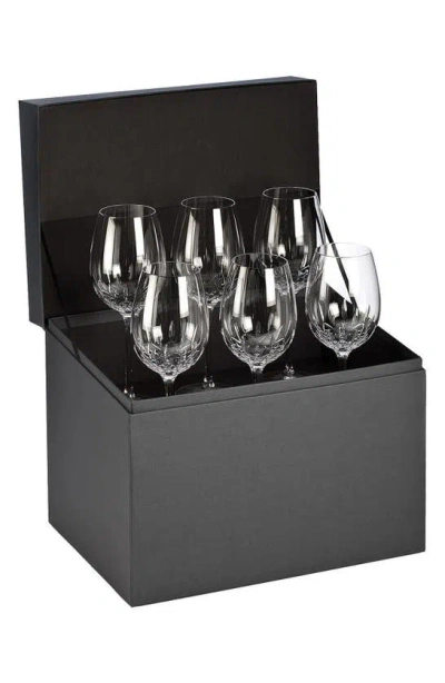 WATERFORD LISMORE ESSENCE SET OF 6 LEAD CRYSTAL WINE GOBLETS